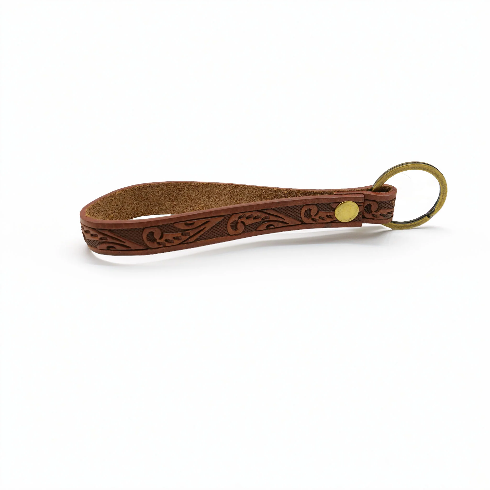 Embossed Leather Keyring - Image 3
