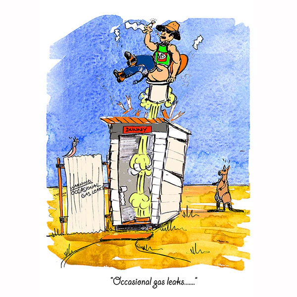"Occasional gas leaks" Aussie Bush Greeting Card - Image 4